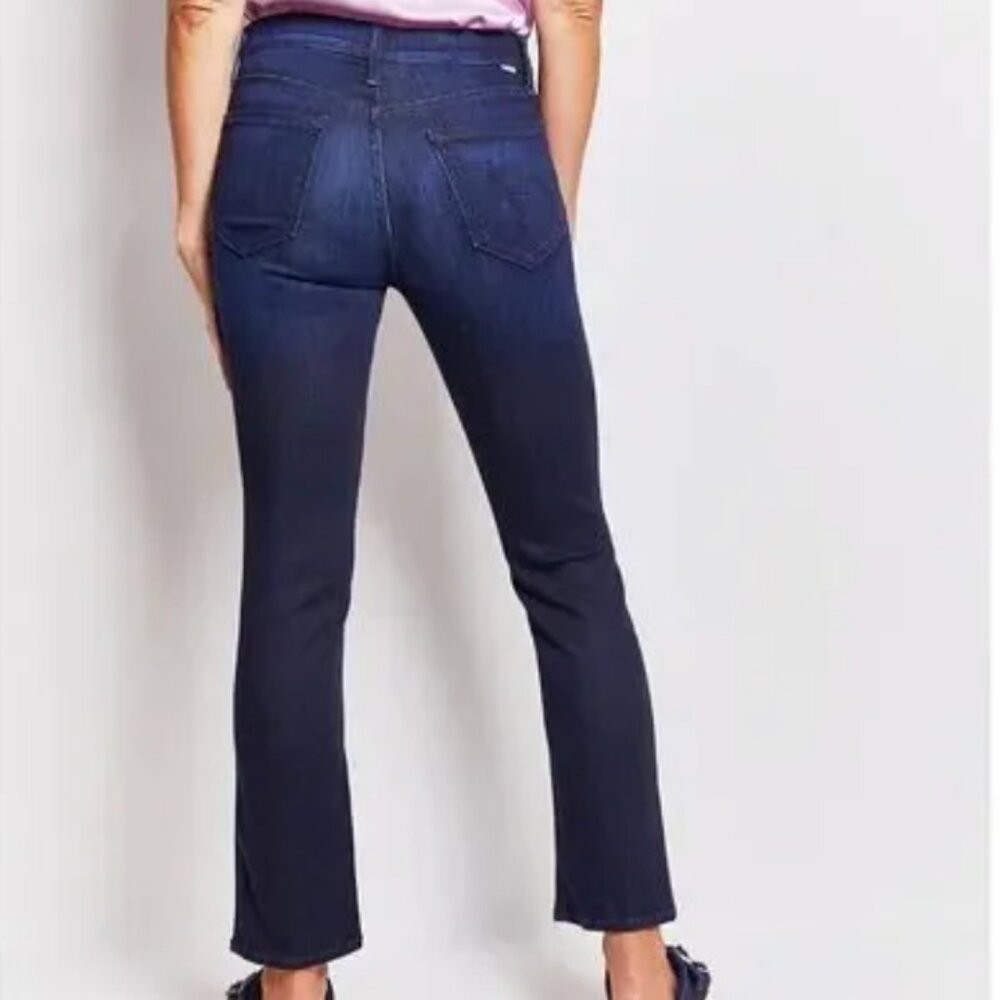 MOTHER The Mid Rise Dazzler Jeans 26 Now or Never Dark Wash Ankle Straight